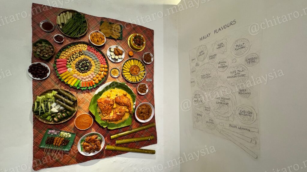 マレー系の食文化の展示